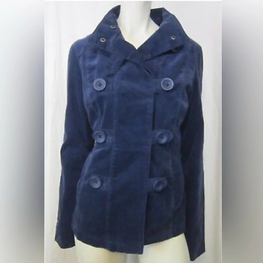 Mossimo Supply Co Blue Pea Coat Double-Breasted